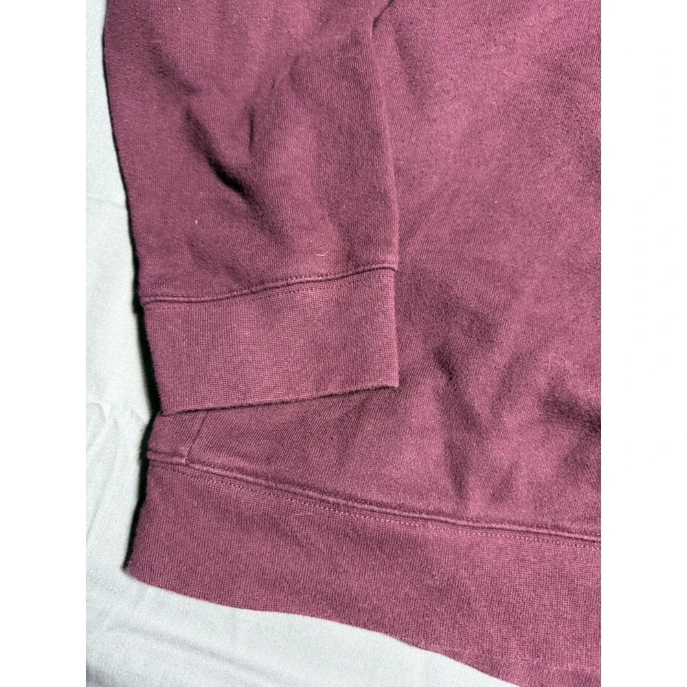Croft & Barrow Quarter Zip Sweatshirt Mens XL Burgundy Good Easy Care Fleece